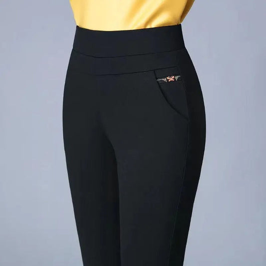 Plus Fleece Slim Pencil Pants for Women