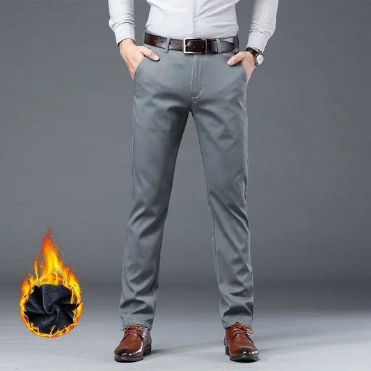 Men's Winter Fleece Thicken Casual Pants